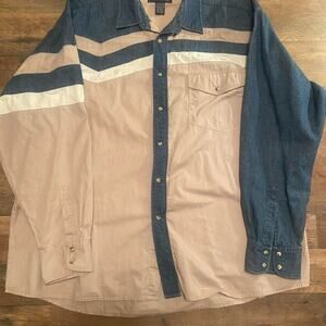 Wrangler western cowboy outdoor shirt, long sleeve button up